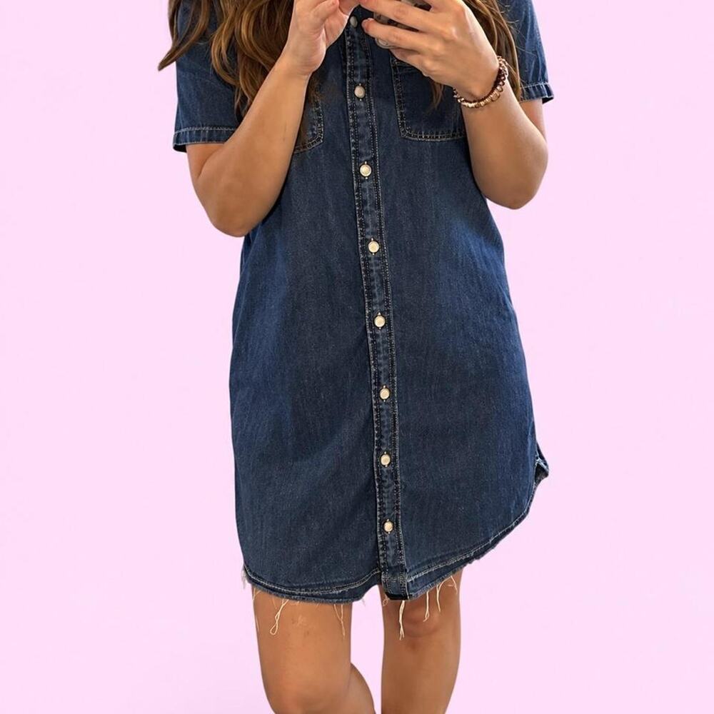 Levis blue denim button up